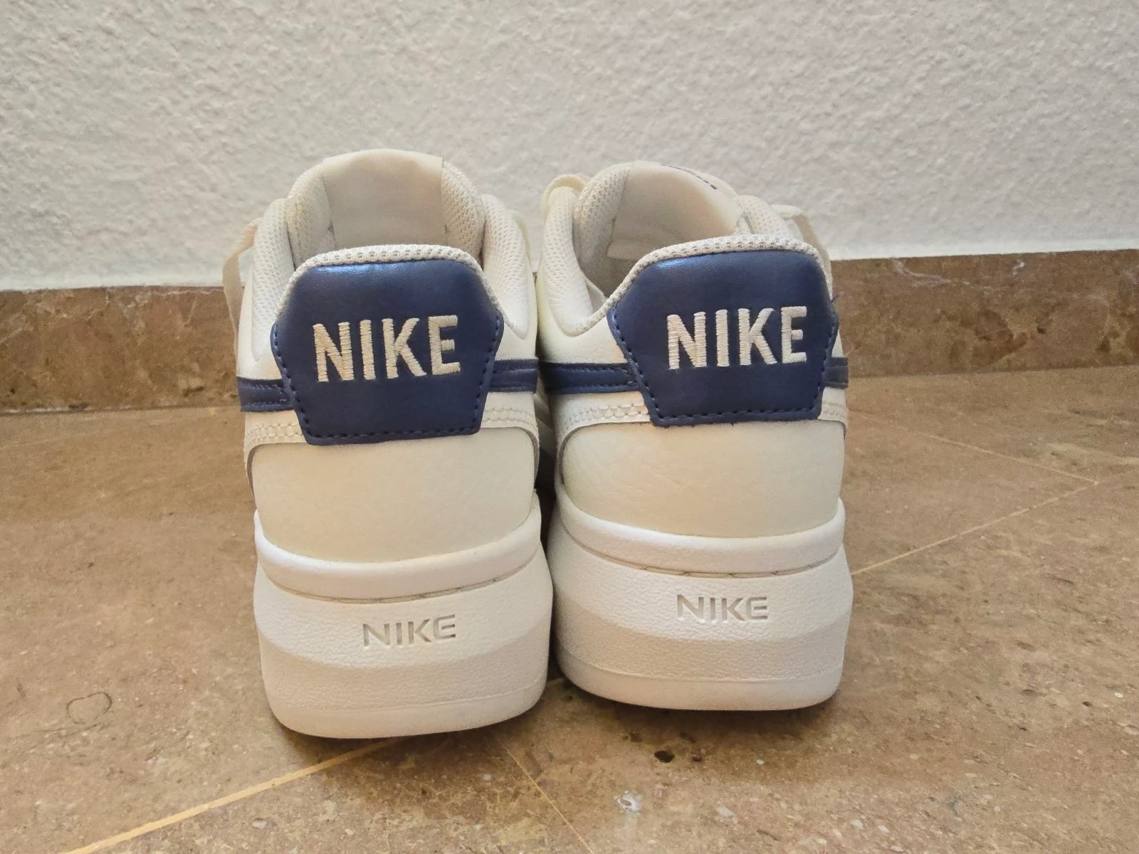 Tênis Nike Court Vision Alta Platform em Couro Branco Azul EU 40 – photo 5